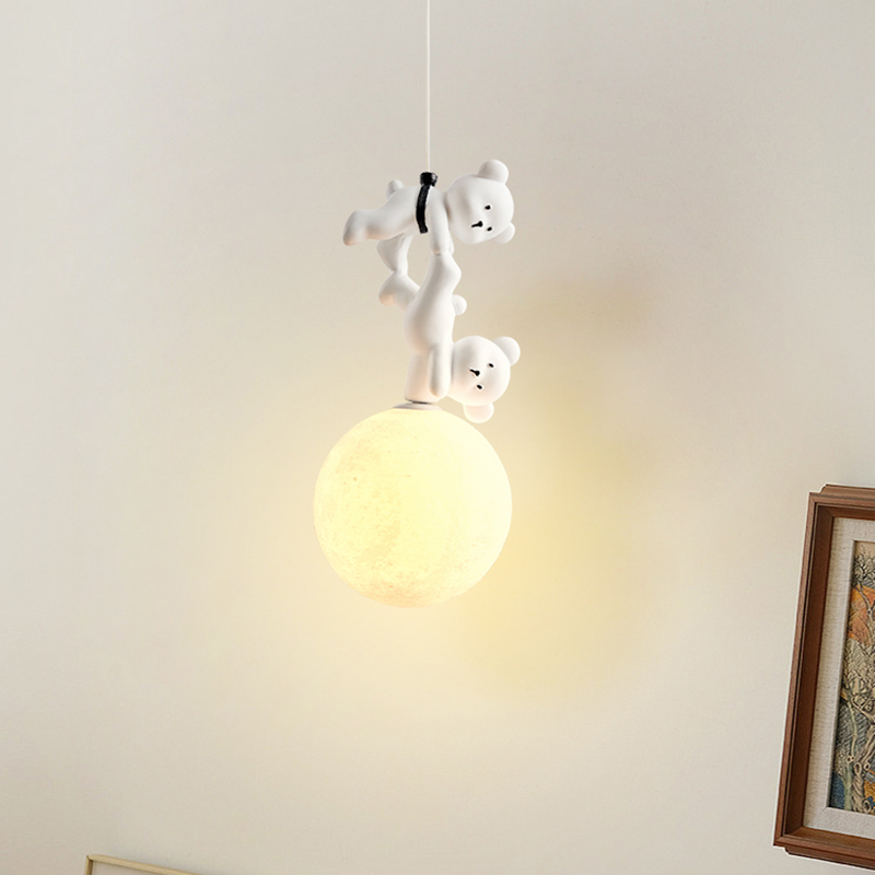 Baby Nursery Light Fixture - 곰 램프 만화 보육실 침대 옆