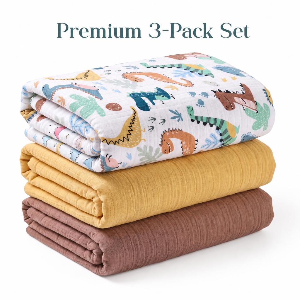 Baby Nursery Bedding - 3팩 아기 거즈 속싸개 100% 순면