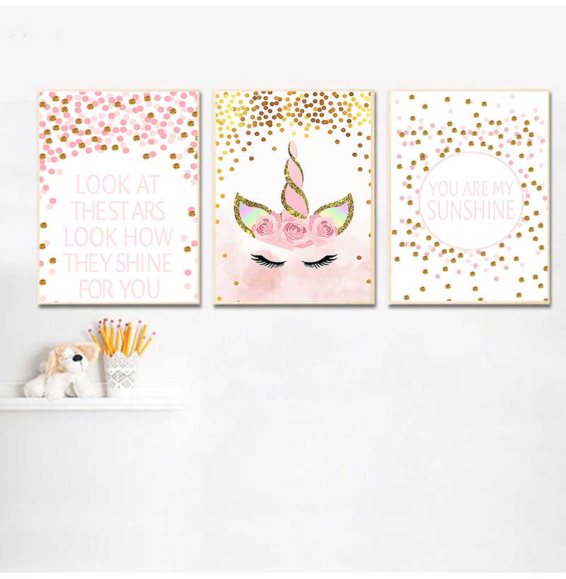 Baby Nursery Pink - 장식 그림 아기 소녀 침실 장식
