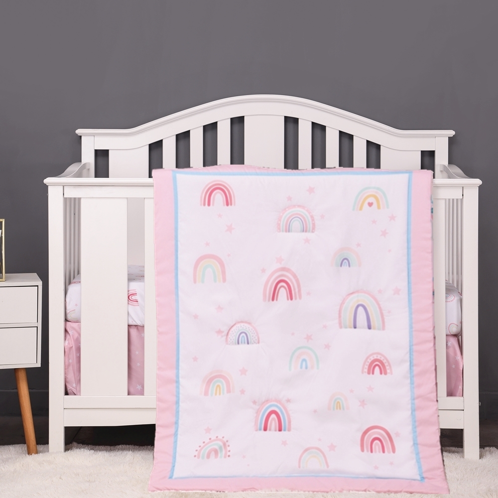 Baby Nursery Bedding - 3Pcs 레인보우 베이비 유아용 침대 어린이