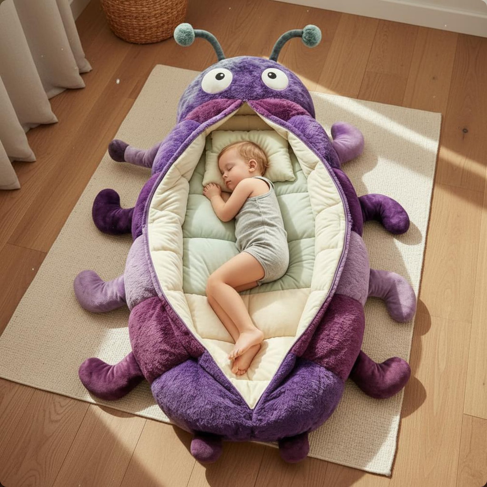 Baby Nursery Bedding - 분절형 캐터필러 침낭 전신 편안함을 제공하는