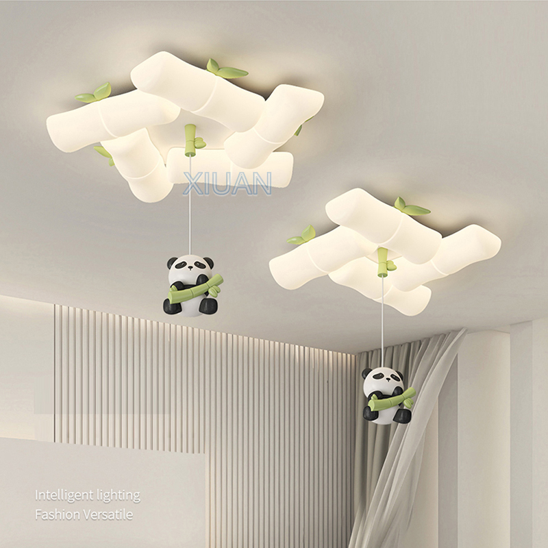 Baby Nursery Light Fixture - 중국 판다 천장 램프 대나무 스콘스,