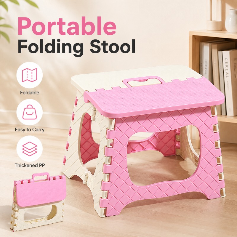 Baby Nursery Chair - 휴대용 접이식 스툴, 두꺼운 PP 플라스틱