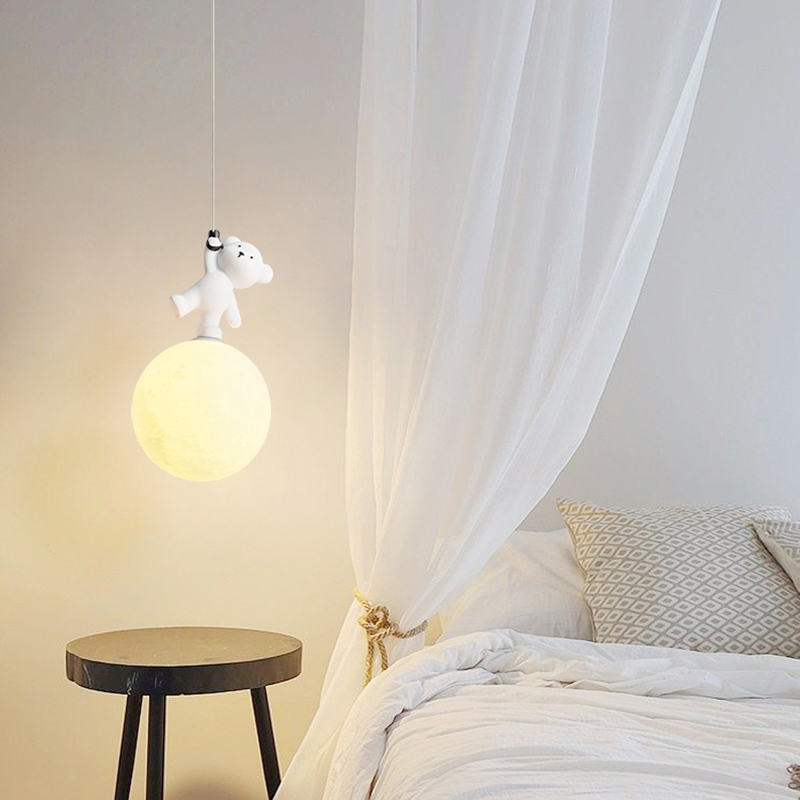 곰 램프 만화 보육실 침대 옆 펜던트 램프, 송진 곰  - Baby Nursery Light Fixture 리뷰 및 가격