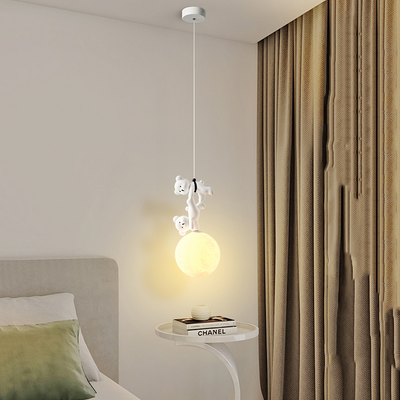 곰 램프 만화 보육실 침대 옆 펜던트 램프, 송진 곰  - Baby Nursery Light Fixture 리뷰 및 가격