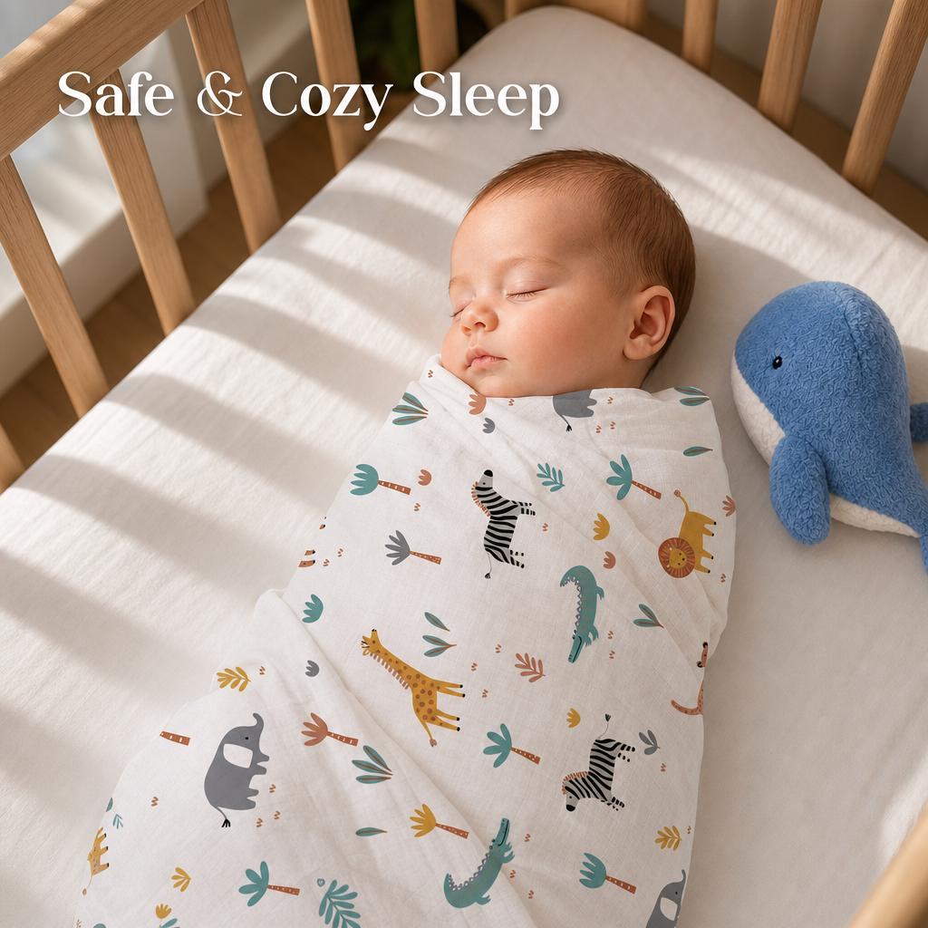 3팩 아기 거즈 속싸개 100% 순면 부드럽고 통기성  - Baby Nursery Bedding 리뷰 및 가격