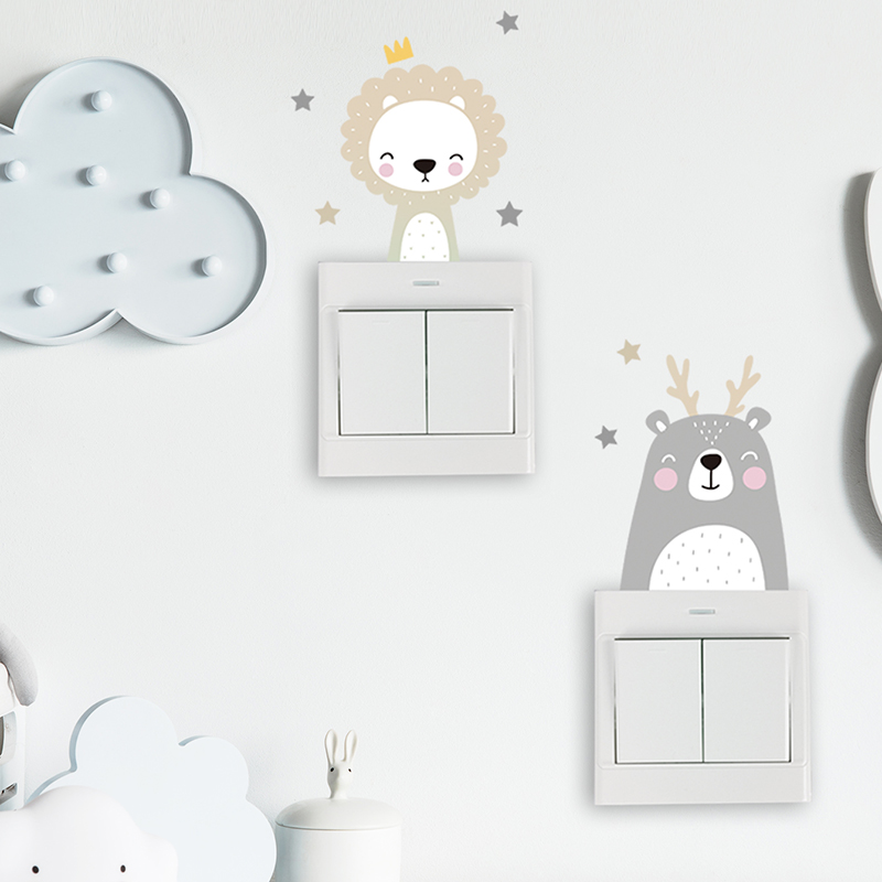 6 개/대 Boho 색상 귀여운 미소 만화 동물 스위치 - Baby Nursery Kit 리뷰 및 가격
