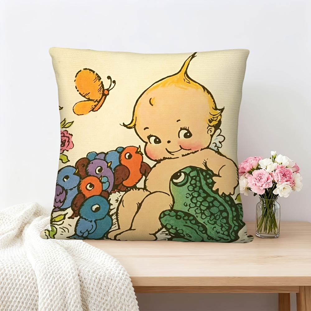 귀여운 아기 개구리 보육원 장식 베개 커버 쿠션 커버  - Baby Nursery Chair 리뷰 및 가격