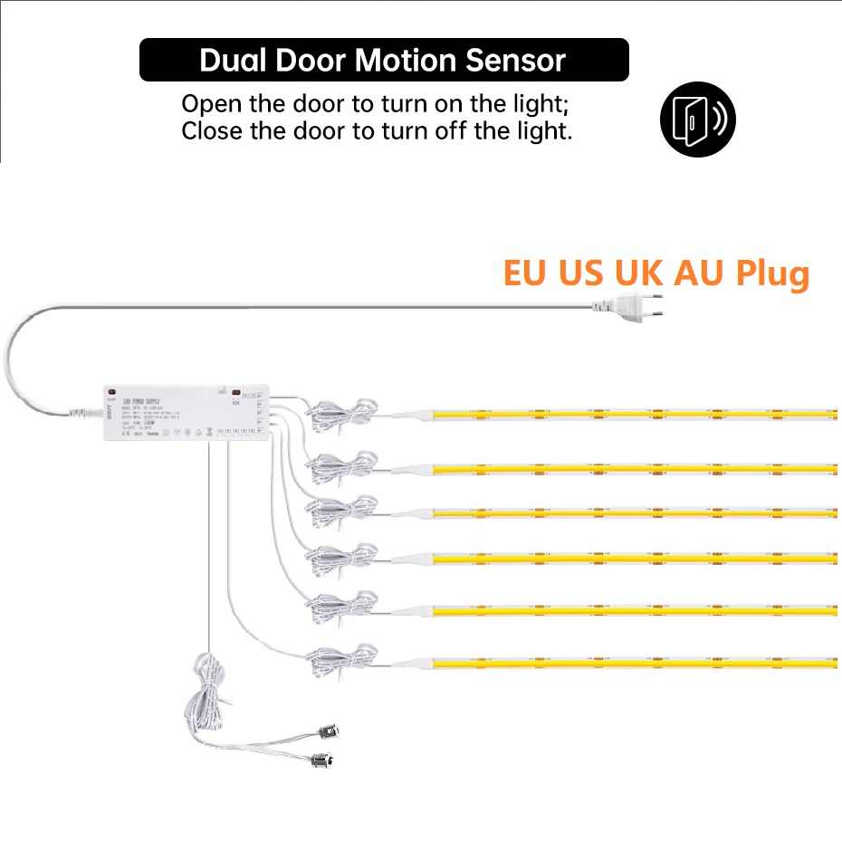 AU EU US UK 플러그 12V COB LED 스트 - Drawer Dresser White 리뷰 및 가격