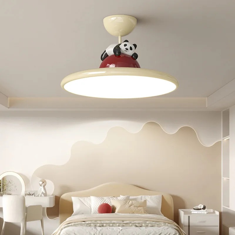 어린이 방을위한 만화 크림 스타일 팬더 LED 천장 조 - Baby Nursery Light Fixture 리뷰 및 가격