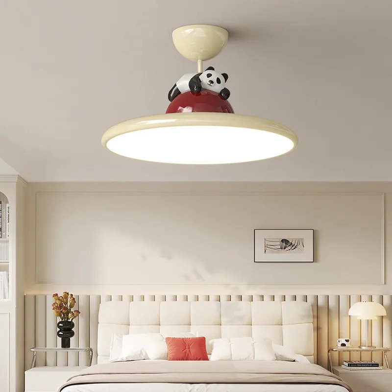 어린이 방을위한 만화 크림 스타일 팬더 LED 천장 조 - Baby Nursery Light Fixture 리뷰 및 가격