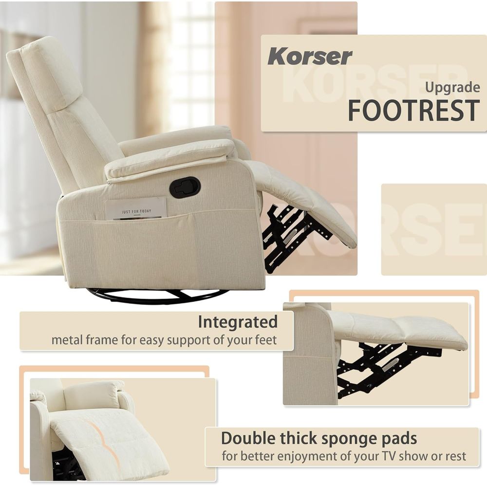 리클라이너 의자, 회전식 흔들의자 또는 성인용, 글라이 - Rocking Chair Nursery 리뷰 및 가격