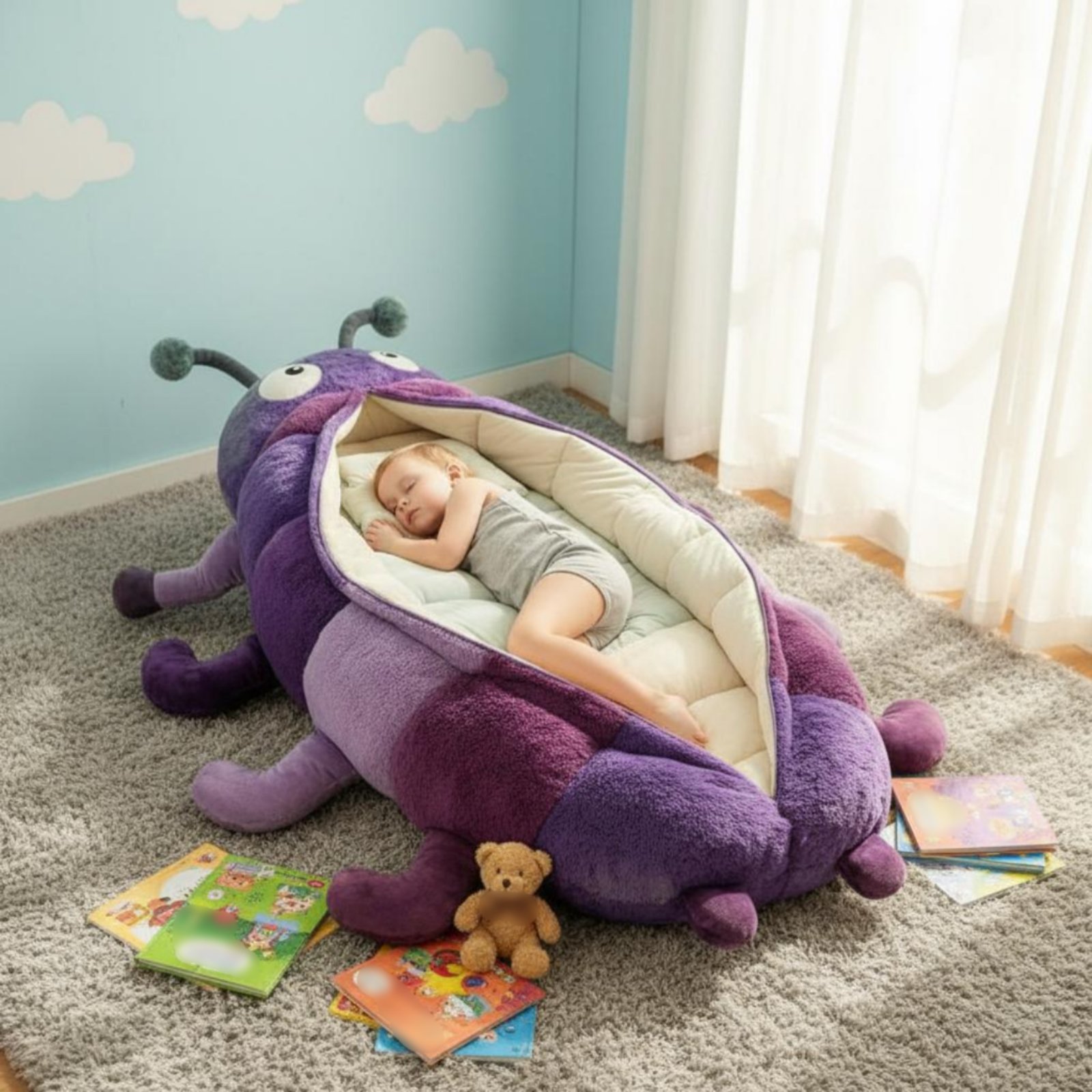 분절형 캐터필러 침낭 전신 편안함을 제공하는 캐터필러  - Baby Nursery Bedding 리뷰 및 가격