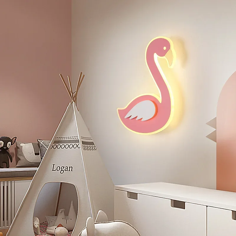 플라밍고 LED 벽 램프, 북유럽 금속 벽등, 보육 식 - Baby Nursery Light Fixture 리뷰 및 가격