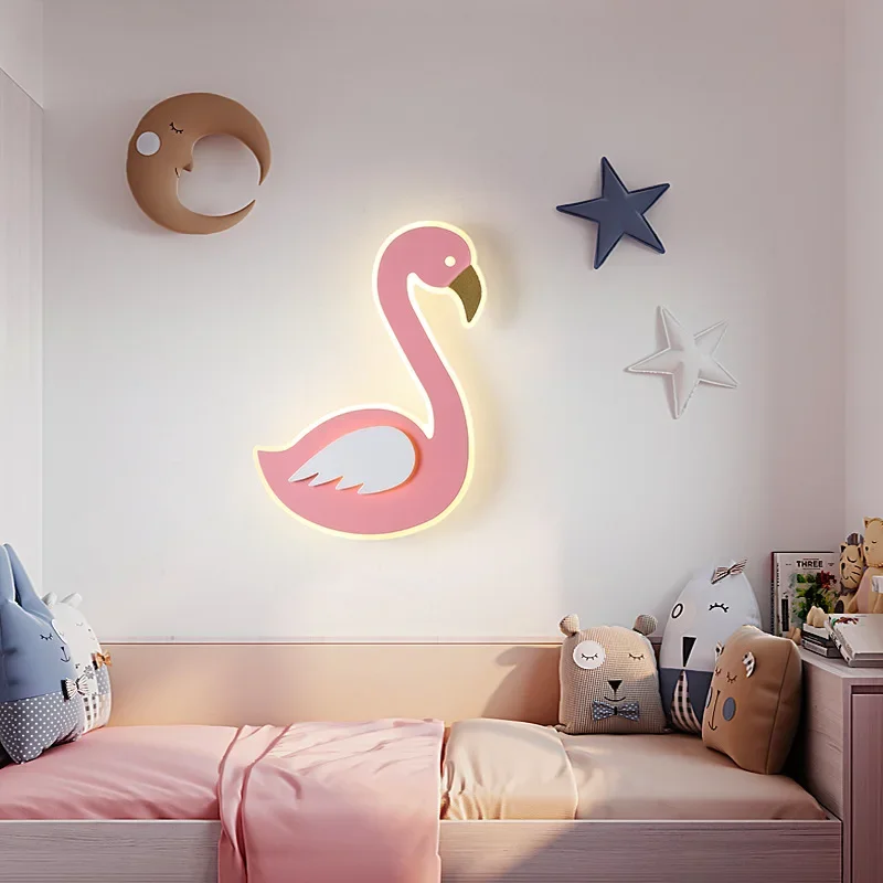 플라밍고 LED 벽 램프, 북유럽 금속 벽등, 보육 식 - Baby Nursery Light Fixture 리뷰 및 가격