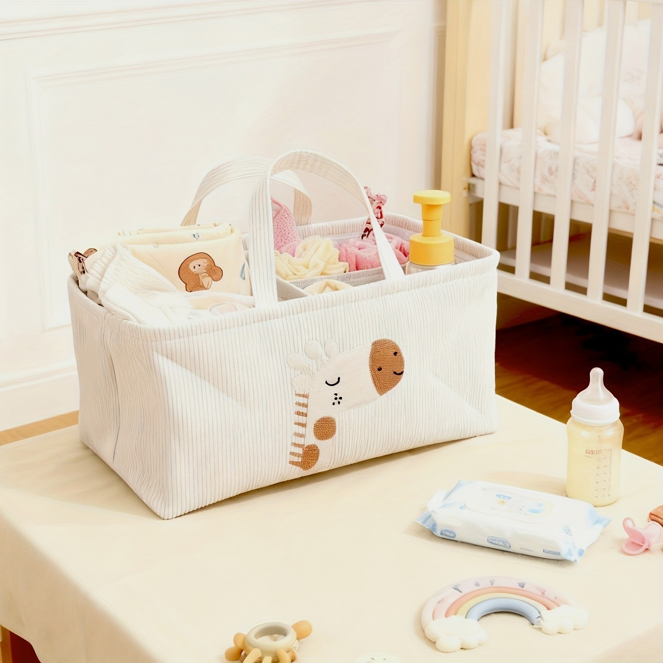 귀여운 사자 모양 기저귀 정리함, 접이식 패브릭 수납  - Baby Nursery Organiser 리뷰 및 가격
