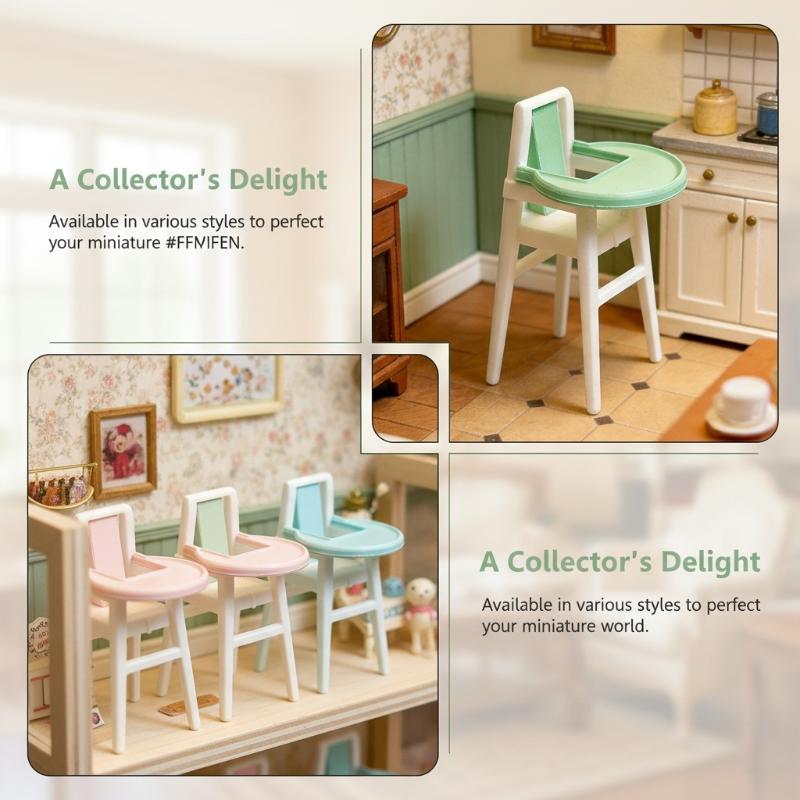 미니어처 1/12 스케일 인형의 집 아기용 높은 의자( - Baby Nursery Chair 리뷰 및 가격