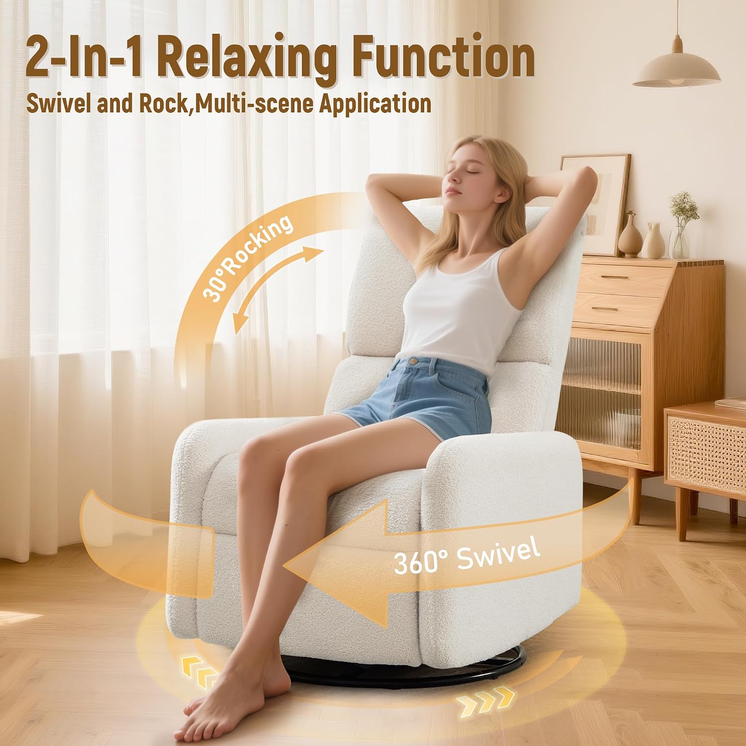 360 °   흔들의자, 사이드 포켓이 있는 아기용 흔 - Rocking Chair Nursery 리뷰 및 가격