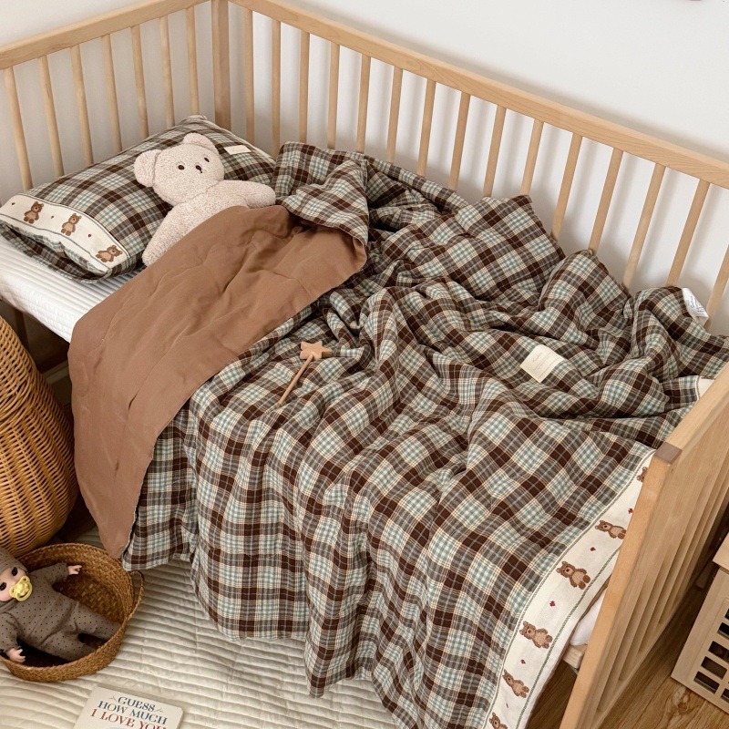 어린이를 위한 통기성 그리드 린넨 퀼트 - 가벼운 보육 - Baby Nursery Bedding 리뷰 및 가격