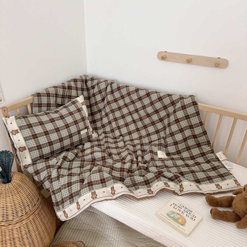 어린이를 위한 통기성 그리드 린넨 퀼트 - 가벼운 보육 - Baby Nursery Bedding 리뷰 및 가격