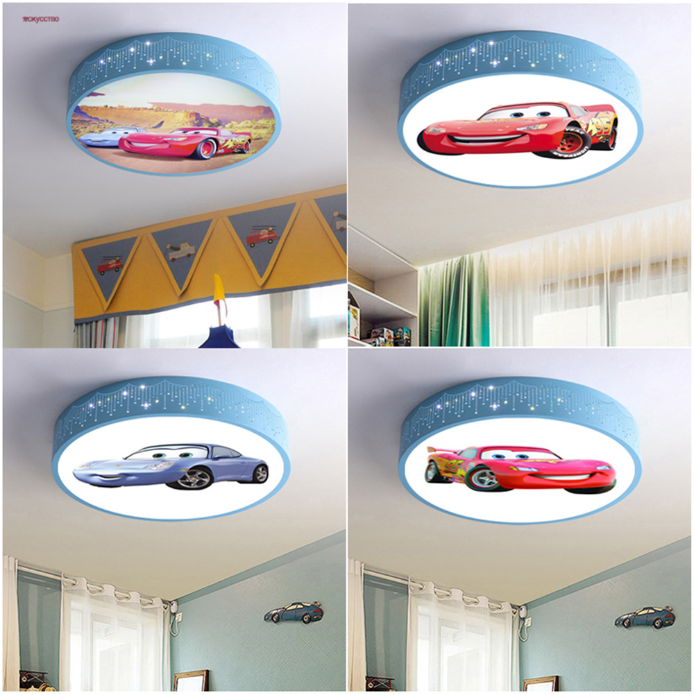 만화 자동차 원형 Led 천장 램프, 변경 가능한 원격 - Baby Nursery Light Fixture 리뷰 및 가격