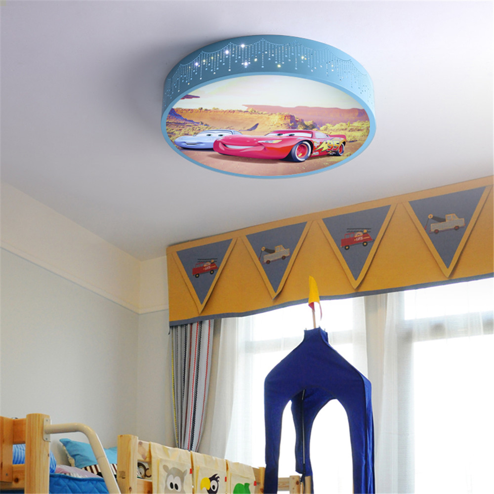 만화 자동차 원형 Led 천장 램프, 변경 가능한 원격 - Baby Nursery Light Fixture 리뷰 및 가격