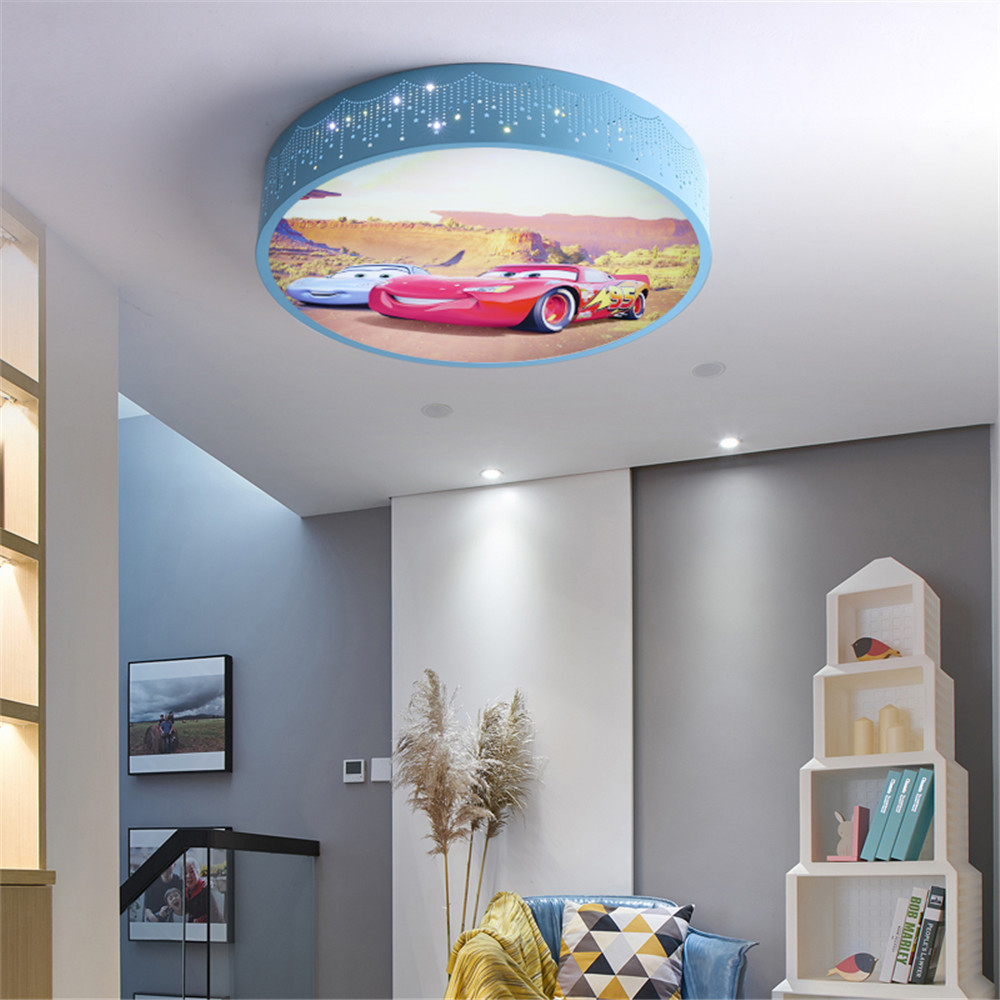 만화 자동차 원형 Led 천장 램프, 변경 가능한 원격 - Baby Nursery Light Fixture 리뷰 및 가격