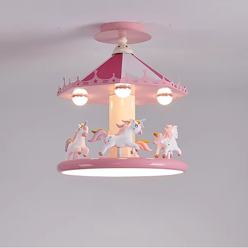 공주님 방 여자아이 침실 천장 조명 핑크 회전목마 램프 - Baby Nursery Pink 리뷰 및 가격