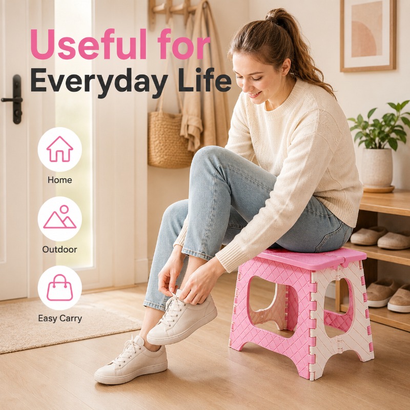휴대용 접이식 스툴, 두꺼운 PP 플라스틱 발판 의자, - Baby Nursery Chair 리뷰 및 가격